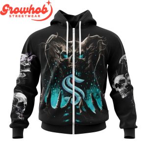 Seattle Kraken Skull Art Demon Hoodie Shirts