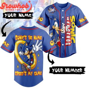 Sonic The Hedgehog Fans The Name Personalized Baseball Jersey