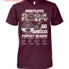 South Carolina Gamecocks 2024 Undefeated Perfect Season T-Shirt