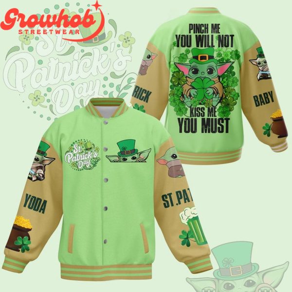 Star Wars Baby Yoda Fans Happy St. Patrick’s Day Baseball Jacket