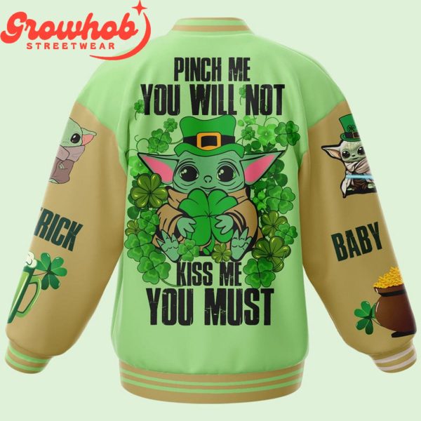 Star Wars Baby Yoda Fans Happy St. Patrick’s Day Baseball Jacket