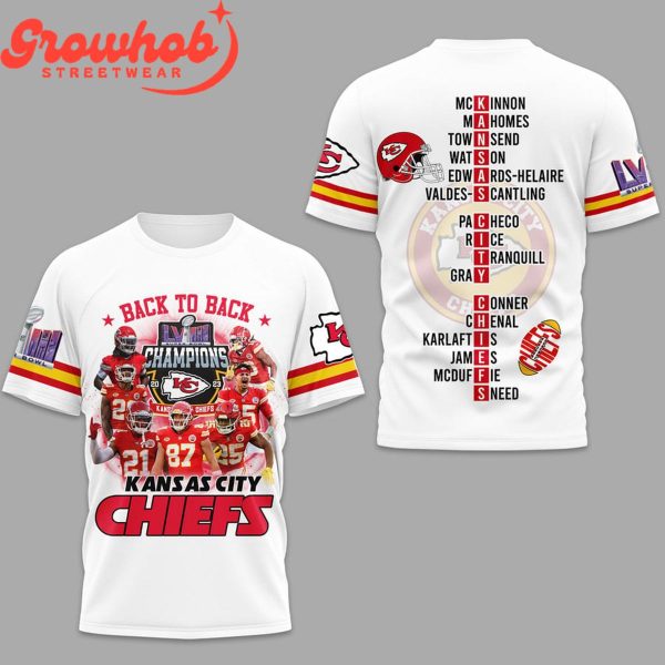 Super Bowl Kansas City Chiefs Back2back Champions 2024 Hoodie Shirts White