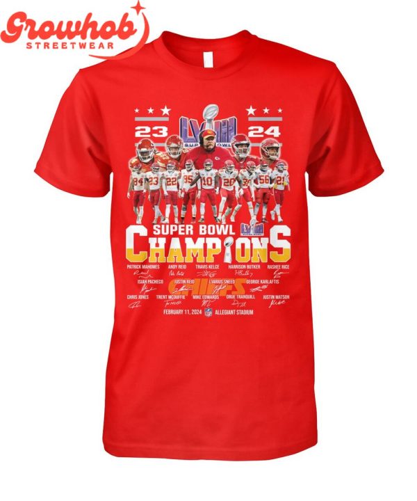 Super Bowl Kansas City Chiefs Champions 2023-2024 T-Shirt