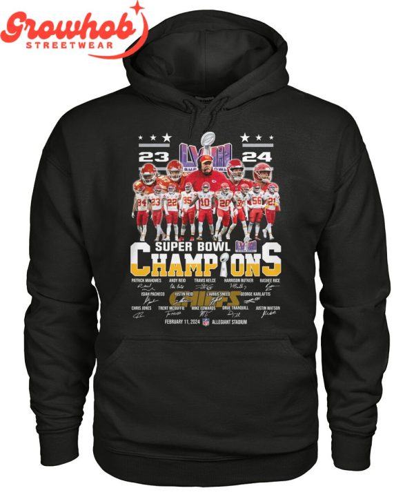 Super Bowl Kansas City Chiefs Champions 2023-2024 T-Shirt