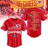 Kansas City Chiefs Super Bowl Champions 2024 Baseball Jersey Red