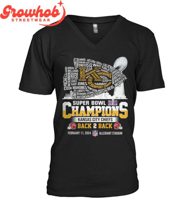 Super Bowl Kansas City Chiefs Champions LVIII 2024 Back2back Fan T-Shirt