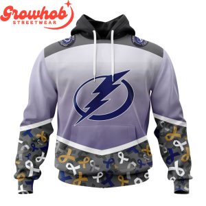 Tampa Bay Lightning Fights Again All Cancer Hoodie Shirts