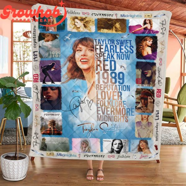 Taylor Swift Album Of The Eras Fleece Blanket Quilt