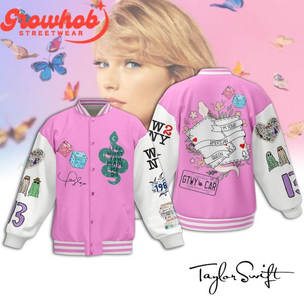 Taylor Swift Look What You Made Me Love Pink Baseball Jacket