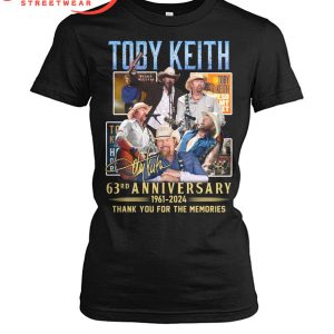 Toby Keith 63rd Anniversary 1961-2024 Legacy T-Shirt