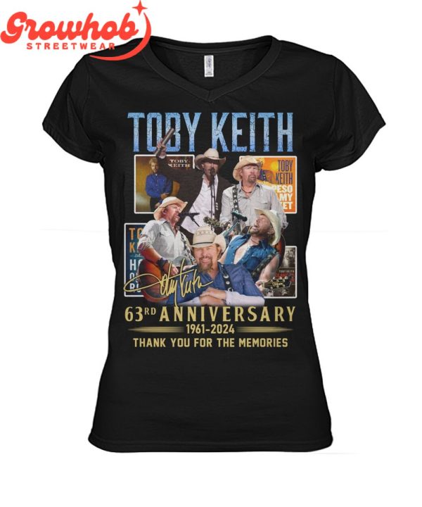 Toby Keith 63rd Anniversary 1961-2024 Legacy T-Shirt