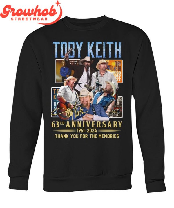 Toby Keith 63rd Anniversary 1961-2024 Legacy T-Shirt