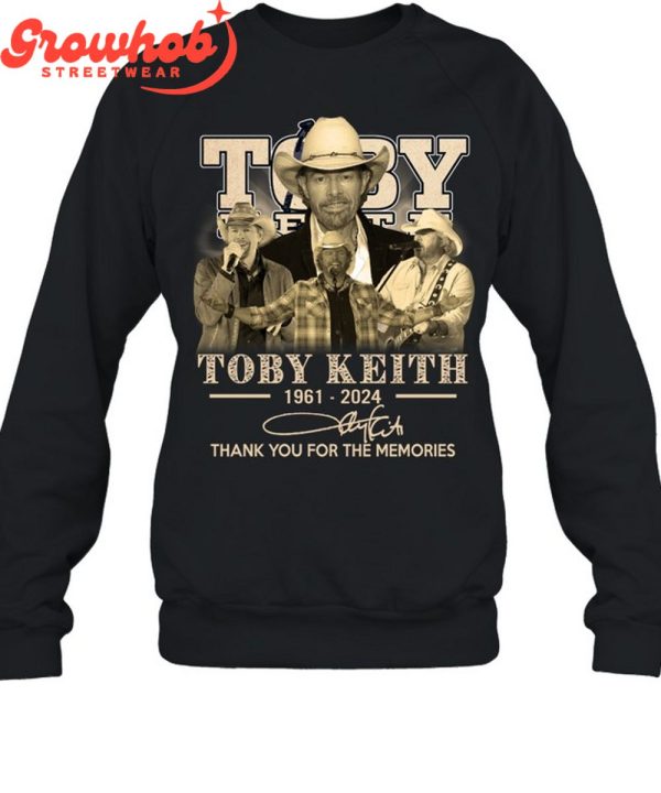 Toby Keith Thank You For The Memories 1961-2024 T-Shirt