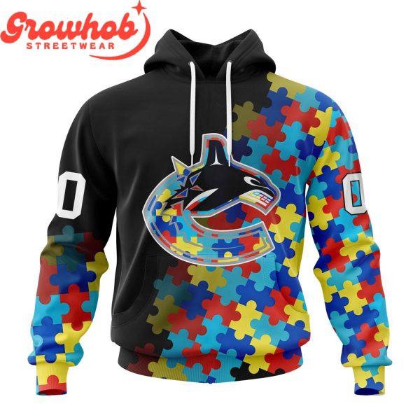 Vancouver Canucks Autism Awareness Support Hoodie Shirts