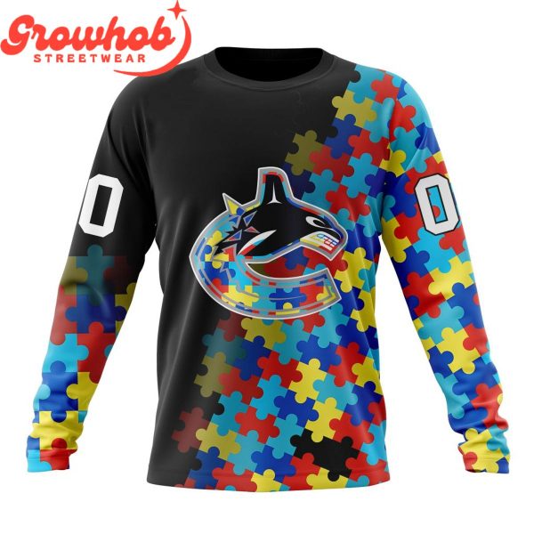 Vancouver Canucks Autism Awareness Support Hoodie Shirts