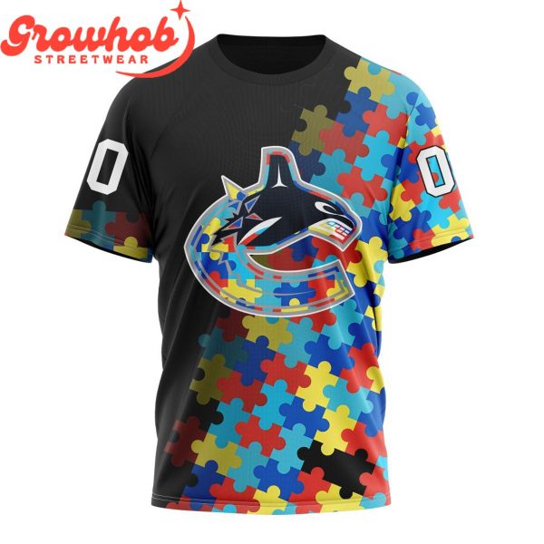 Vancouver Canucks Autism Awareness Support Hoodie Shirts