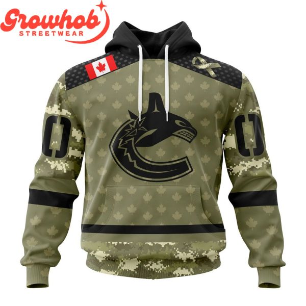 Vancouver Canucks Military Appreciation Fan Personalized Hoodie Shirts