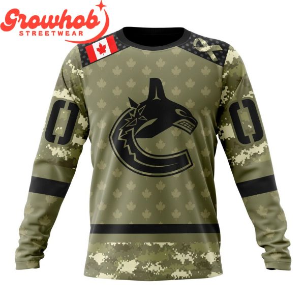 Vancouver Canucks Military Appreciation Fan Personalized Hoodie Shirts