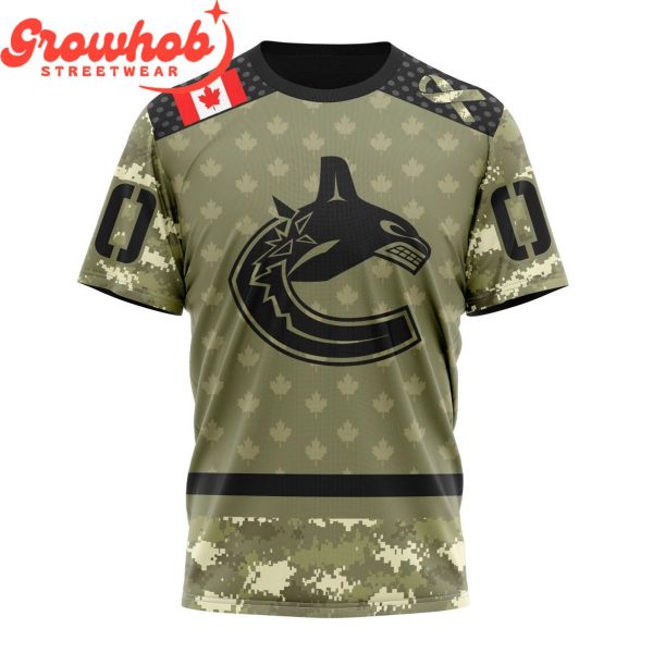 Vancouver Canucks Military Appreciation Fan Personalized Hoodie Shirts