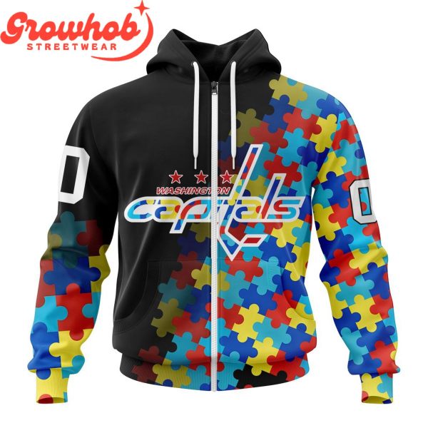 Washington Capitals Autism Awareness Support Hoodie Shirts