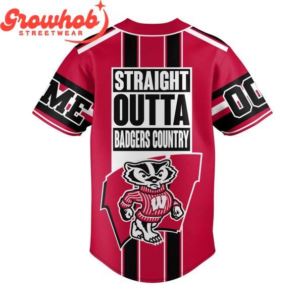 Wisconsin Badgers Fans Straight Outta Personalized Baseball Jersey