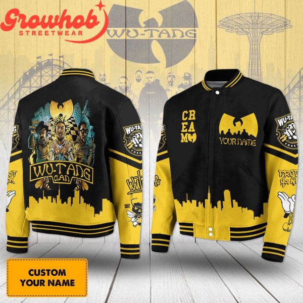 Wu-tang Clan Fans Protect Ya Neck Personalized Yellow Black Baseball Jacket