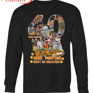 40 Years Of Dragon Ball 1984-2024 Akira Toriyama Rest In Heaven T-Shirt