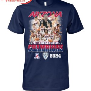 Arizona Wildcats PAC-12 Regular Season Men’s Basketball Champions 2024 T-Shirt