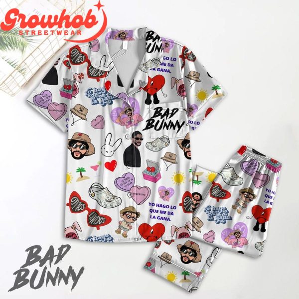 Bad Bunny Lindos Yo Hago Lo Que Me De La Gana Polyester Pajamas Set