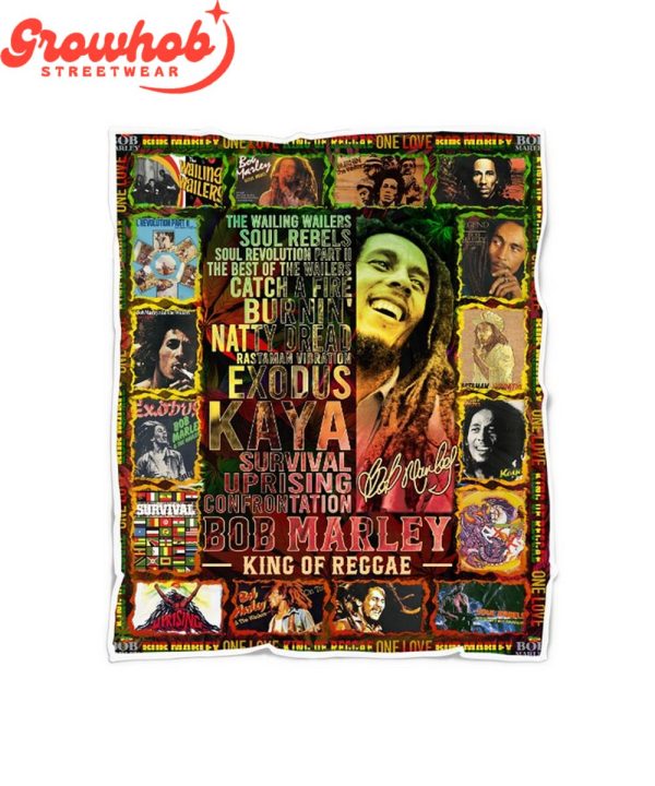 Bob Marley All Album King Of Reggae Fleece Blanket Quilt
