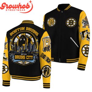 Boston Bruins Bruins City Est. 1924  Baseball Jacket