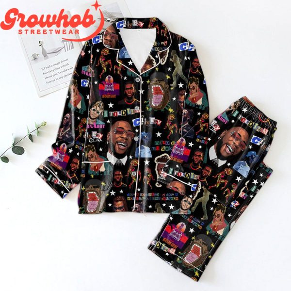 Burna Boy I Need Igbo And Shayo Fan Polyester Pajamas Set Black Version