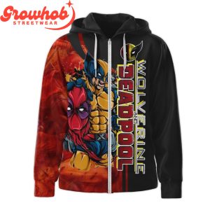 Deadpool And Wolverine It’s Hero Time Red Hoodie Shirts
