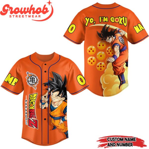 Dragon Ball Yo I’m Goku Personalized Baseball Jersey