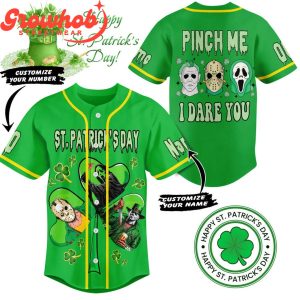 Ghostface Scream Halloween 13th Friday St. Patrick’s Day Personalized Baseball Jersey