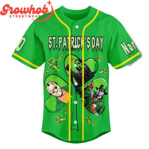 Ghostface Scream Halloween 13th Friday St. Patrick’s Day Personalized Baseball Jersey