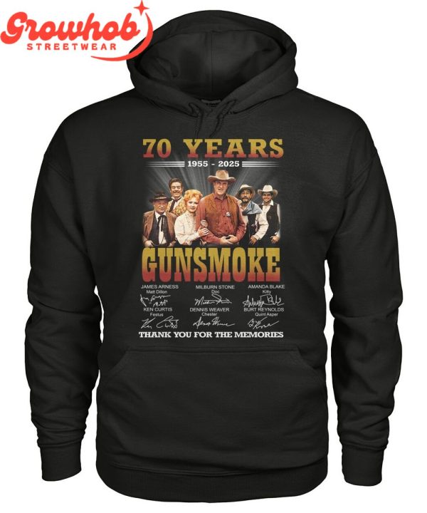 Gunsmoke 70th Anniversary 1955-2025 Thank You For The Memories T-Shirt