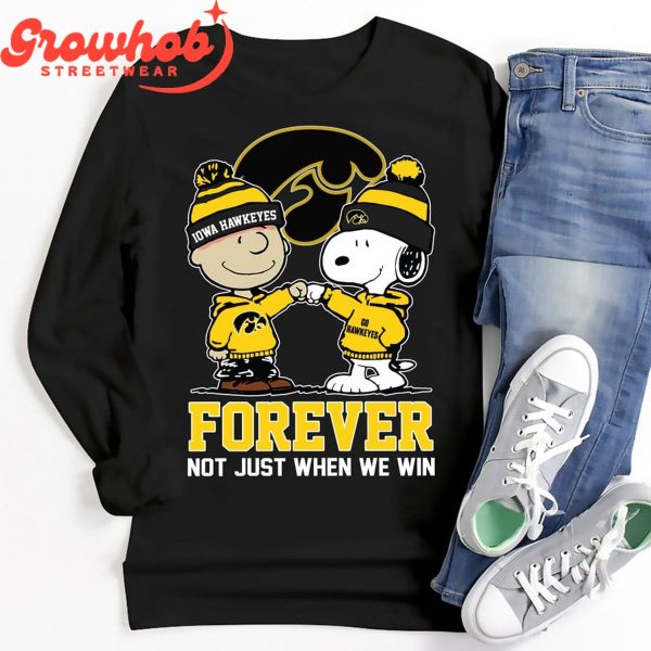 Iowa Hawkeyes Charlie Brown Snoopy Peanuts Forever Fan T-Shirt