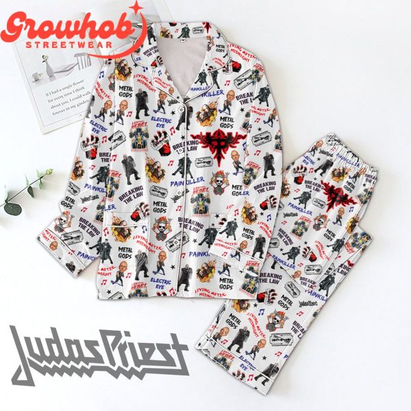 Judas Priest Fans Breaking The Law Polyester Pajamas Set