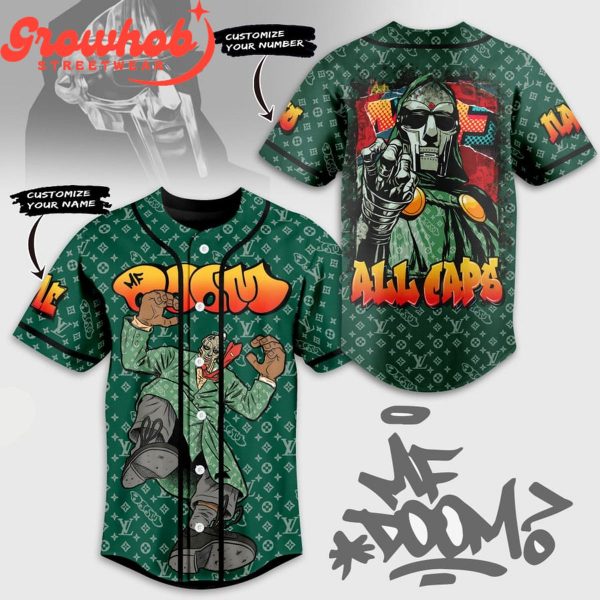 Mighty MF Doom All Caps Personalized Baseball Jersey