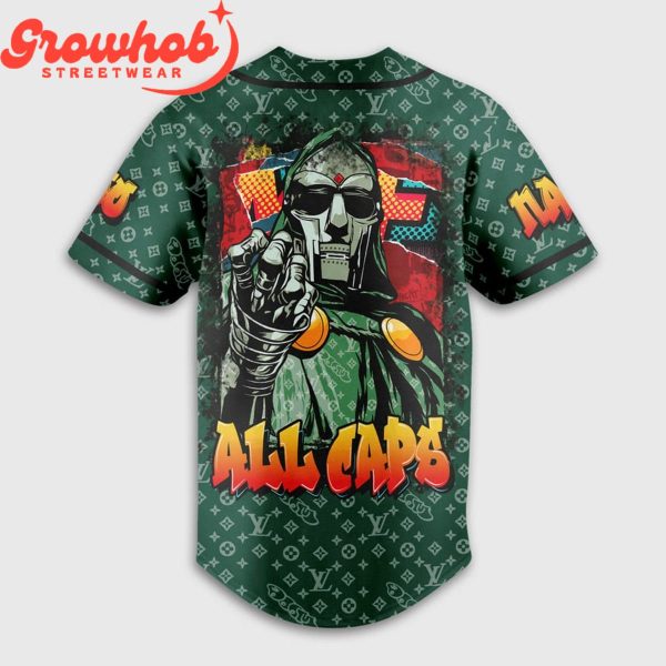 Mighty MF Doom All Caps Personalized Baseball Jersey