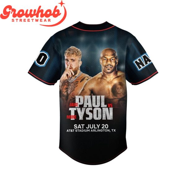 Mike Tyson  The King Is Back Versus Jake Paul Personalized Baseball Jersey