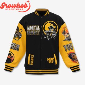 Mortal Kombat Get Over Here Flawless Victory Baseball Jacket