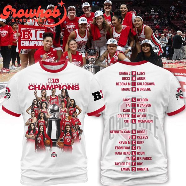 Ohio State Buckeyes 2023-2024 Big 10 Regular Season Champions Hoodie Shirts White