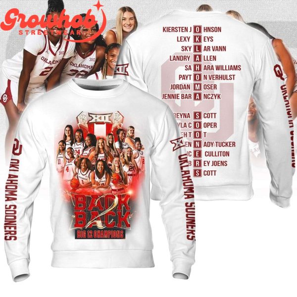 Oklahoma Sooners Big 12 Champions 2024 Hoodie Shirts White