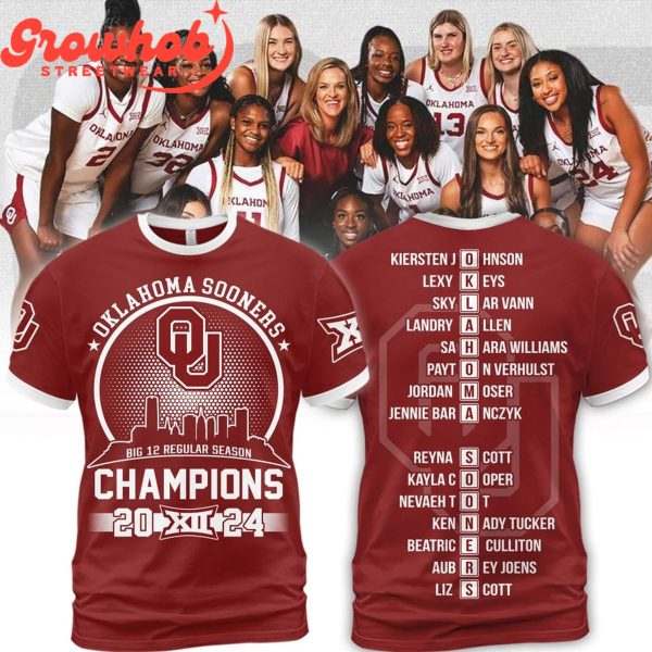 Oklahoma Sooners Big 12 Regular Season Champions 2024 Hoodie Shirts Red