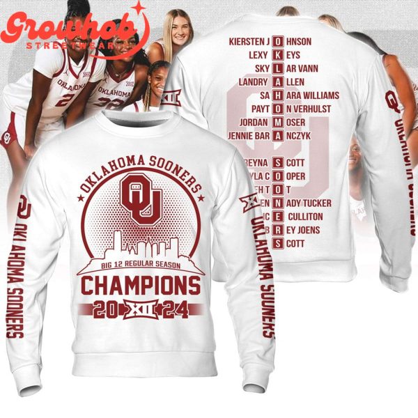 Oklahoma Sooners Big 12 Regular Season Champions 2024 Hoodie Shirts White