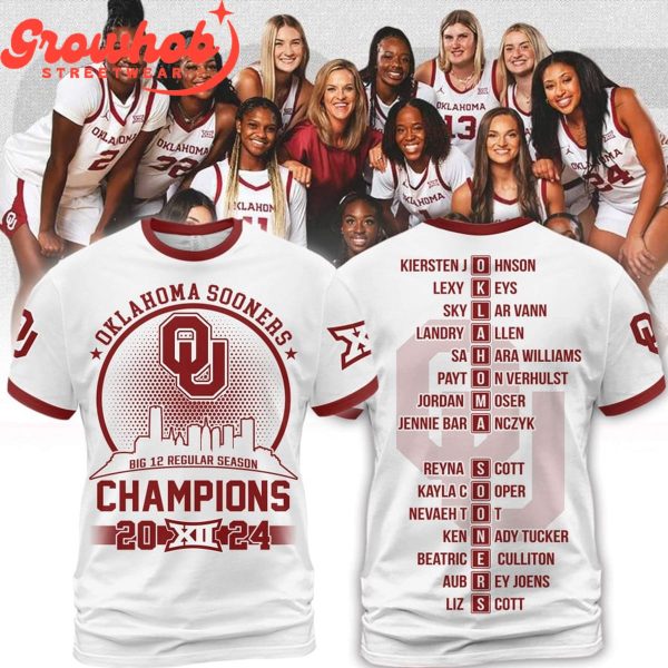 Oklahoma Sooners Big 12 Regular Season Champions 2024 Hoodie Shirts White