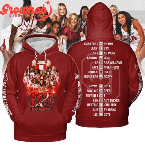 Oklahoma Sooners Women’s Basketball Big 12 Champions 2024 Hoodie Shirts Red