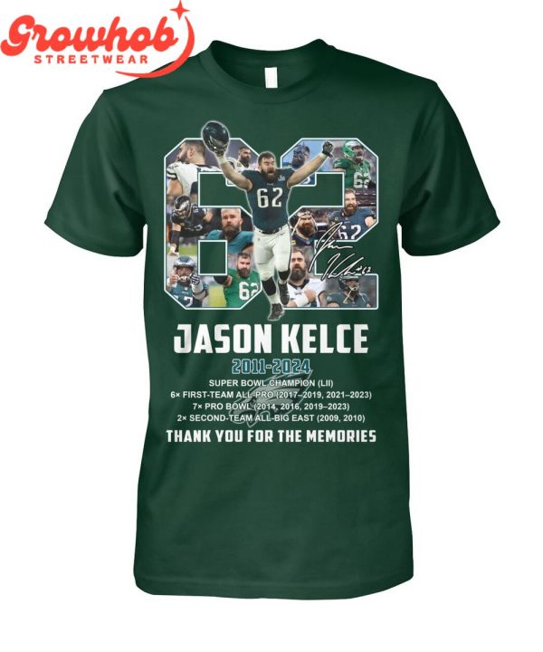 Philadelphia Eagles Jason Kelce Football Legend  2011-2024 The Memories T-Shirt